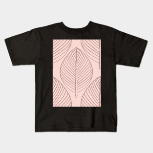 Tropical neutral foliage Kids T-Shirt